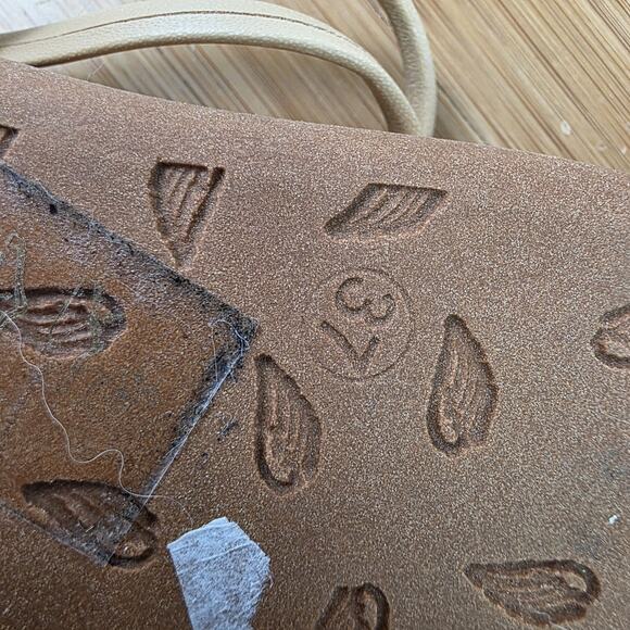 Ancient Greek Sandals String Flip Flop Leather Sandal Women's Size 37 7 Tan Nude - Picture 6 of 7